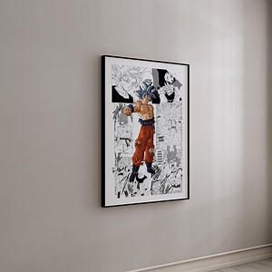 Manga Poster - 'ultra Instinct' Son Goku - Curated Manga Panels - Digital Print - Etsy