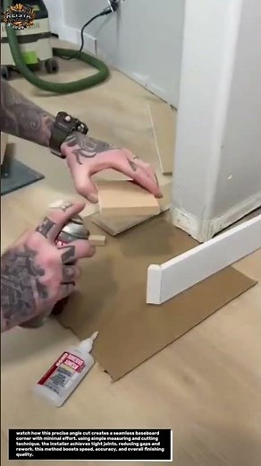 perfect baseboard corner cut in seconds – clean finish trick you must see