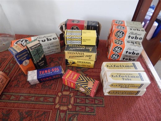 Old Electronic Radio Television Tubes Electron GE Tung-sol Sylvania Emerson TV Parts & Tubes Collectibles - Etsy