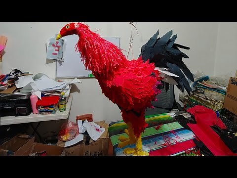 Cómo hacer una piñata de Gallo (Completo desde base)