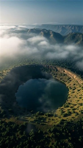 50,000saal pehle gira meteor..!🤯#lonarlake#mystery#meteorite#shorts#facts#history#viral#documentary