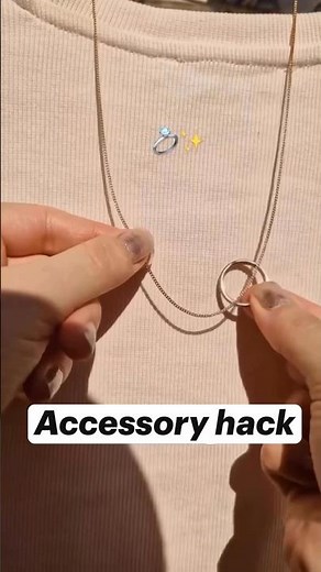 Necklace hack using Ring 💍😱 #jewellery #diy #shorts #hack #lifehack