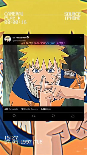 Naruto Shadow Clone Jutsu #naruto #anime #shorts