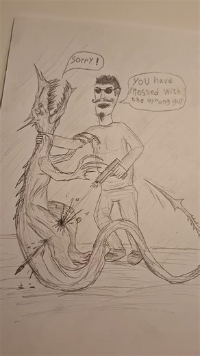 Monstrosity guy vs random monster. #art #drawing #epic #monster #anime