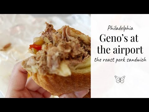 Genos' at the Airport - Roast Pork Sandwich - Philadelphia Vlog