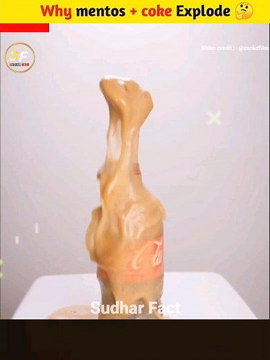 Why coke + mentos exploded 😱, #shorts