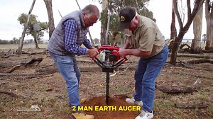 The Bullmax Two Man Earth Auger comes with a commercial qaulity 68cc 2 stroke engine. The Earth Auger comes with 3 interchangeable augers, a 150mm, 200mm and a 300mm which all have reaplacebale cutting blade tips. The Two Man Earth Auger throttle placemnet has been designed so that it can be used by a single person, making this a very versatile machine. For more information www.bullmax.com.au | Bullmax. Tough tools and equipment. | Facebook