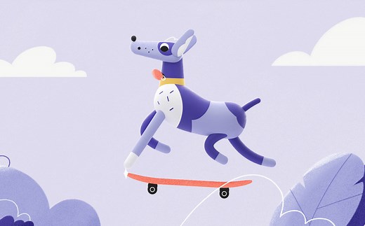 【2D 和 3D 动画设计全流程教程推荐】混合插画技术的循环动画_中文字幕