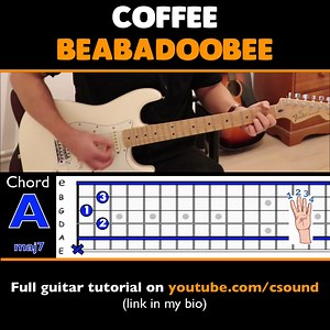 I've made this guitar turorial for learning the song "Coffee" by Beabadoobee. Hope you'll like it. Peace. Lio 00:00 Intro Bridge 00:23 Close Up (Intro Bridge) 00:46 Verse 01:13 Close Up (Verse) 01:40 Chorus 02:14 Close Up (Chorus) If you like this tutorial, please : 💛 SPREAD THE LOVE & JOIN CSOUND 🎵 Youtube : http://bit.ly/Youtube-CSound 🎵 Instagram : http://bit.ly/Instagram-CSound 🎵 Facebook : http://bit.ly/Facebook-CSound 🤙 Support me on Patreon ➡ http://bit.ly/Patreon-CSound 🤙 Support m