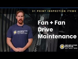 Commercial Generator Fan + Fan Drive Maintenance | Inspection