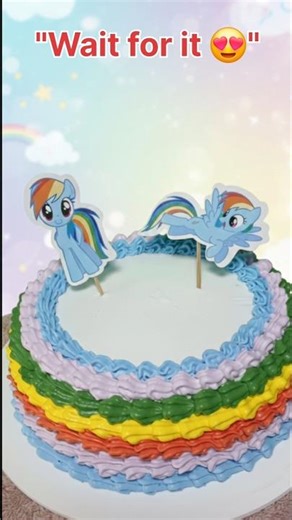 Beautiful Rainbow Cream Cake l My Little Pony Theme