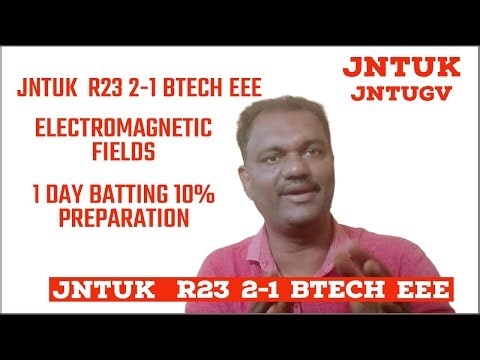 HOW TO PASS JNTUK R23 2-1 BTECH EEE ELECTROMAGNETIC FIELDS SUBJECT? #jntukupdates