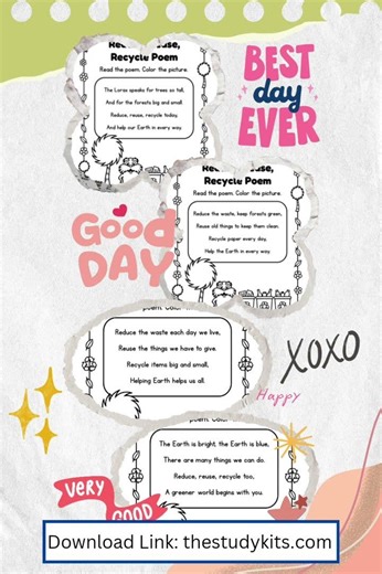 Kindergarten Earth Day Poem Writing Activity – The Lorax Inspired Worksheets