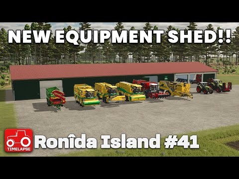 BUILDING A NEW SHED FOR THE VEGETABLE FARM!! Ronîda Island FS25 Timelapse Farming Simulator 25 Ep 41