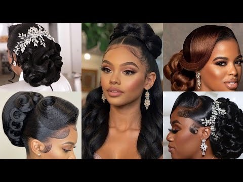 BRIDE HAIRSTYLES: Bridal Hairstyles For Black Women 👰✨#bridehair style #weddinghairstyle #hairstyle