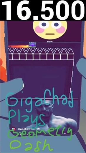 GigaChad Plays Geometry Dash (InShOt)