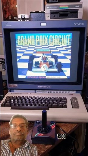 Grand Prix Circuit Games #reels #commodore64 #games #software #hardware