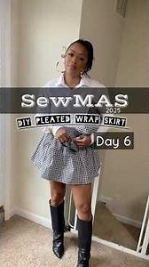 SewMAS Day 6: Wrap Skirt with Pleats – Quick Sew #sewingtutorial #sewingideas