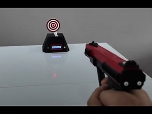 Shooting a moving target with a laser gun game