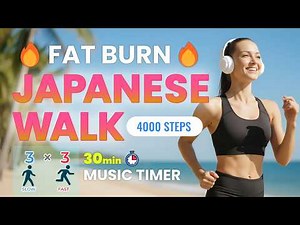 30 min FAT BURN Japanese Walk🔥 | OUTDOOR 4000 Steps (3×3 Interval Timer)