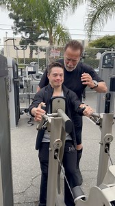 26K views · 4.4K reactions | Words cannot express our feelings of gratitude Kyle Landi the first bodybuilder to compete from Canada  getting some reps in Gold's Gym with the legend Arnold Schwarzenegger Thank you ❤️ #greenrangerkyle #downsyndrome #endthestigma #bodybuilding #EndTheStereotypes #canada #bodybuilder #california #LA | Kyle Landi | Facebook