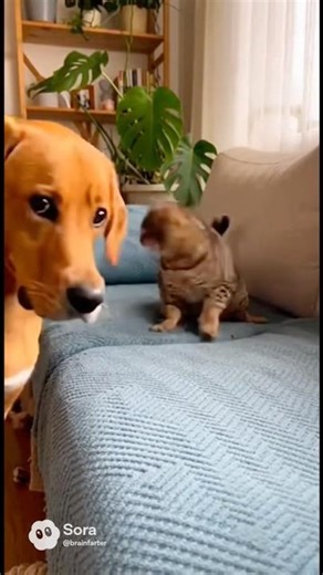 Got the shit scared out of them #pets #cat #dog #fart #funny #comedy