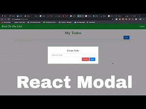How to create a modal in Reactjs/Hooks. Best To Do List App #15.