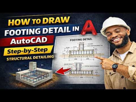RCC Isolated Footing Detail in AutoCAD | Complete Drawing Tutorial