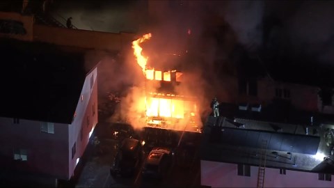South LA structure engulfed in flames