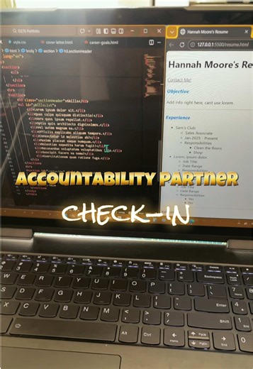 ya girl is now creating websites with html code👩🏽‍💻 this is fun! like really fun. what are yall working on this week? #fyp #college #techtok #html #coding