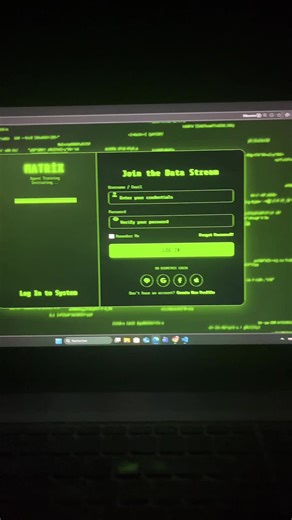 HTML CSS Login Matrix💚 #coding #matrix #fyp #htmlcss #programming