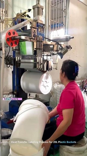 Heat Transfer Labeling Process for 20L Plastic Buckets
