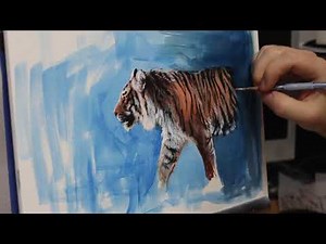 Quick Sketch Tiger Painting Time-Lapse