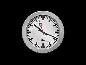 Old Railway Clock - 12h