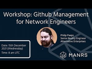 Github Management for Network Engineers