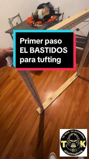 Primer paso en la creación de alfombras Tufting