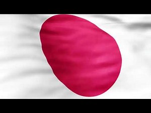 Japan Flag Waving in the Wind | National Symbol of Japan
