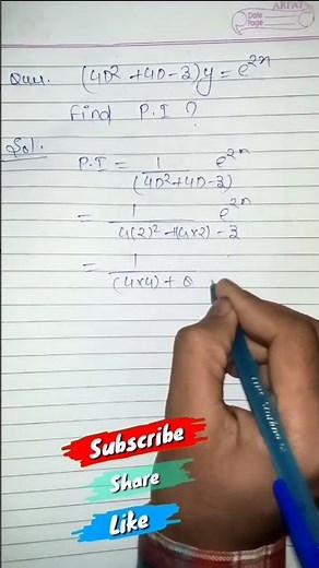 How to find particular integral {P.I} in ordinary differential equations