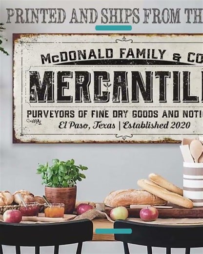 Personalized - Mercantile - Canvas