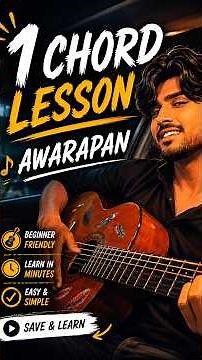 Awarapan - 1 chord - many songs - basic beginner guitar lesson - easy strumming