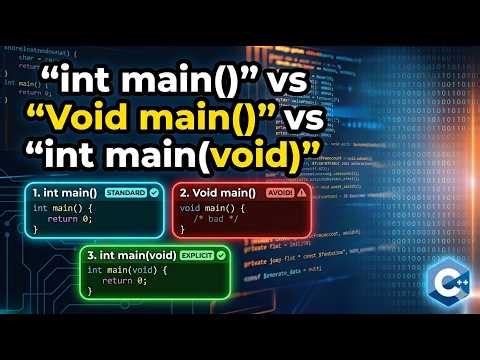 Difference between int main, void main and int void main in C program| C Programming| MCS201