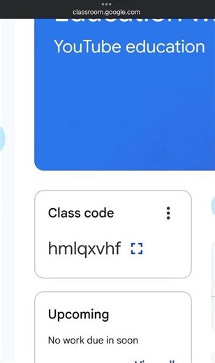 Google classroom code