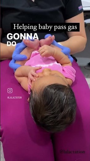 Help your baby pass gas #baby #babyfart