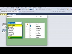 C# Tutorial🔥 How to populate combobox from sql database using dataset and add items through query🔥