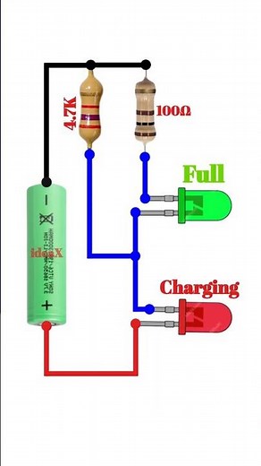 Battery Charging Status with LEDs | 3.7V Level Indicator #electronics #ideax #diy #electronic