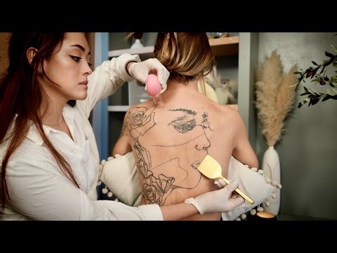 ASMR Back Exam Healing Touch: Spine Assessment, Tracing, Sensory Tests, Cupping & Skin Pulling