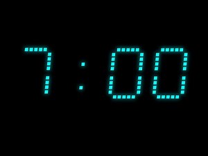 7 minutes Cyan Glow Countdown | LED-Style Timer | Silent