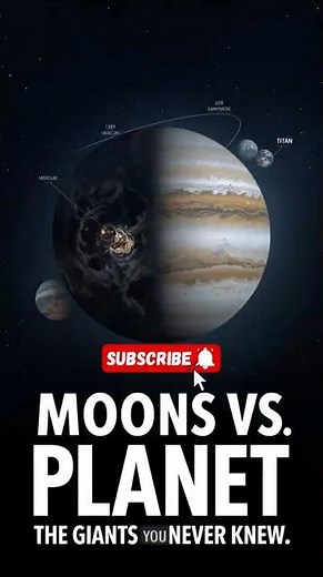 These Moons Are GIANT! Mercury Looks Tiny Next To Them #shorts
