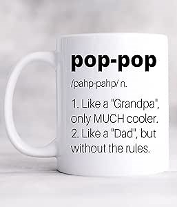 Pop Pop Definition Coffee Mug, Pop Pop Gifts For Fathers Day, Gifts For Dad Birthday, Gifts For Grandpa, Christmas Mug For Pop Pop.