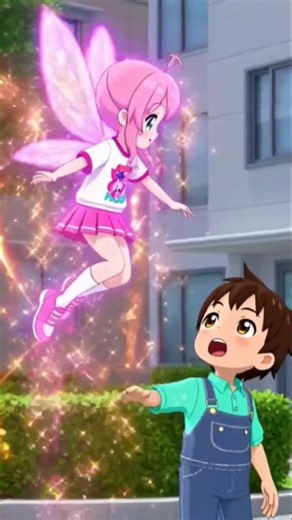 “Cute Anime Girl’s Magical Fairy Transformation! 🧚‍♀️💫”
